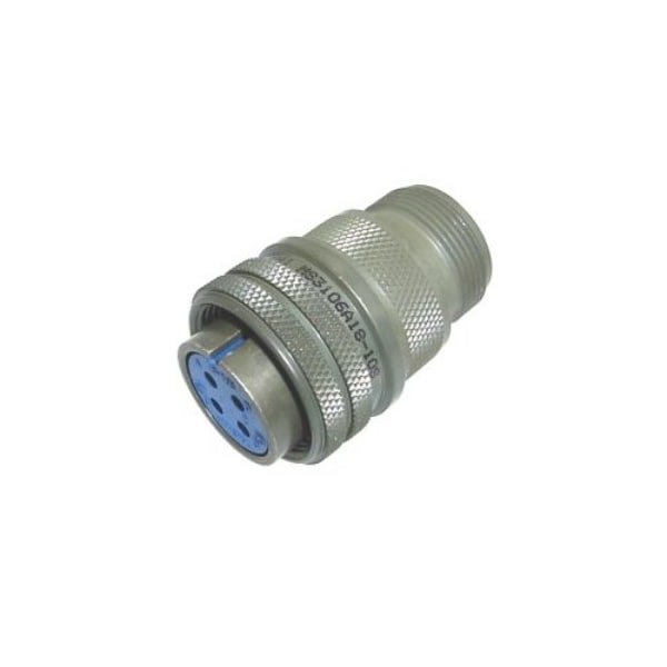 Amphenol Pin & Sleeve Plug, 13/46 A, 500V AC, 4 Pole, Spring Clamp Terminals Wire Connection Type MS3106A1810S - main